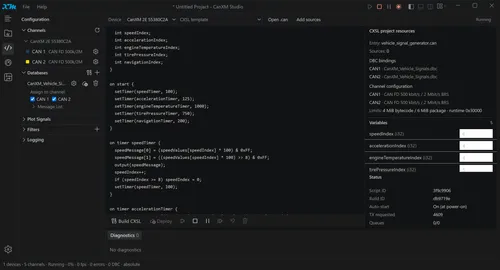 CanXM scripting interface